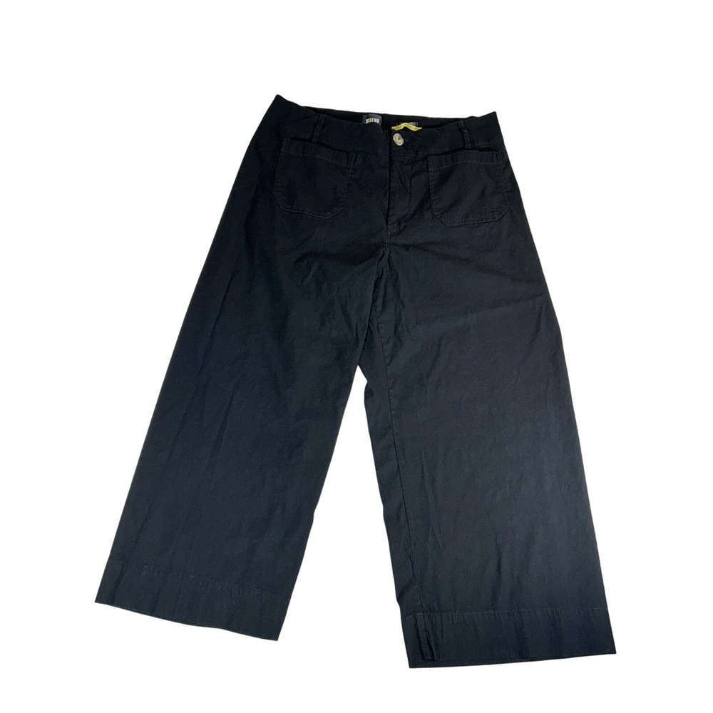 Anthropologie Maeve The Colette Magic Fabric Wide Leg Crop Pants Black Size 16W - Picture 3 of 8
